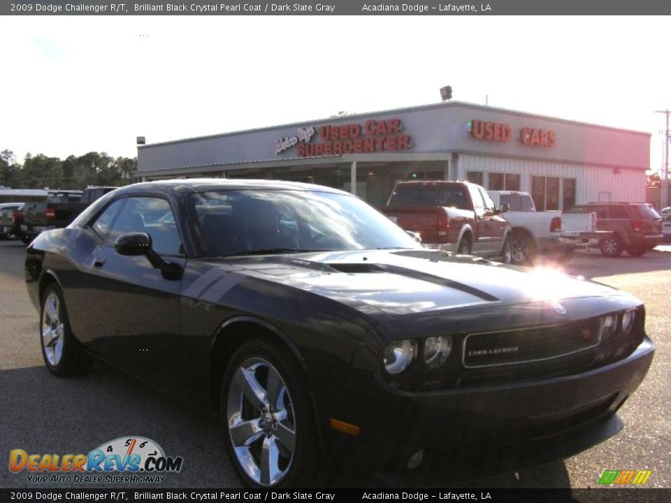 2009 Dodge Challenger R/T Brilliant Black Crystal Pearl Coat / Dark Slate Gray Photo #1