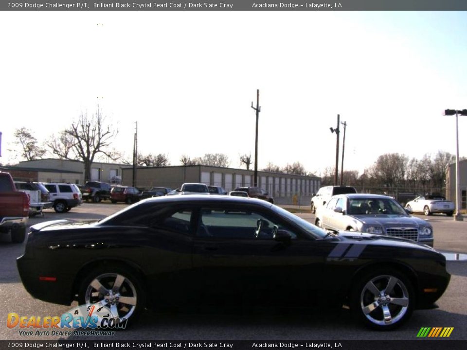 2009 Dodge Challenger R/T Brilliant Black Crystal Pearl Coat / Dark Slate Gray Photo #2