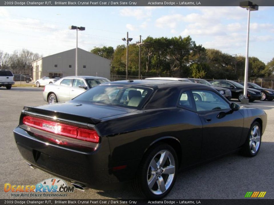 2009 Dodge Challenger R/T Brilliant Black Crystal Pearl Coat / Dark Slate Gray Photo #3