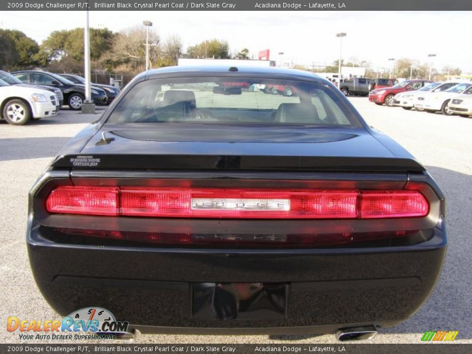 2009 Dodge Challenger R/T Brilliant Black Crystal Pearl Coat / Dark Slate Gray Photo #4