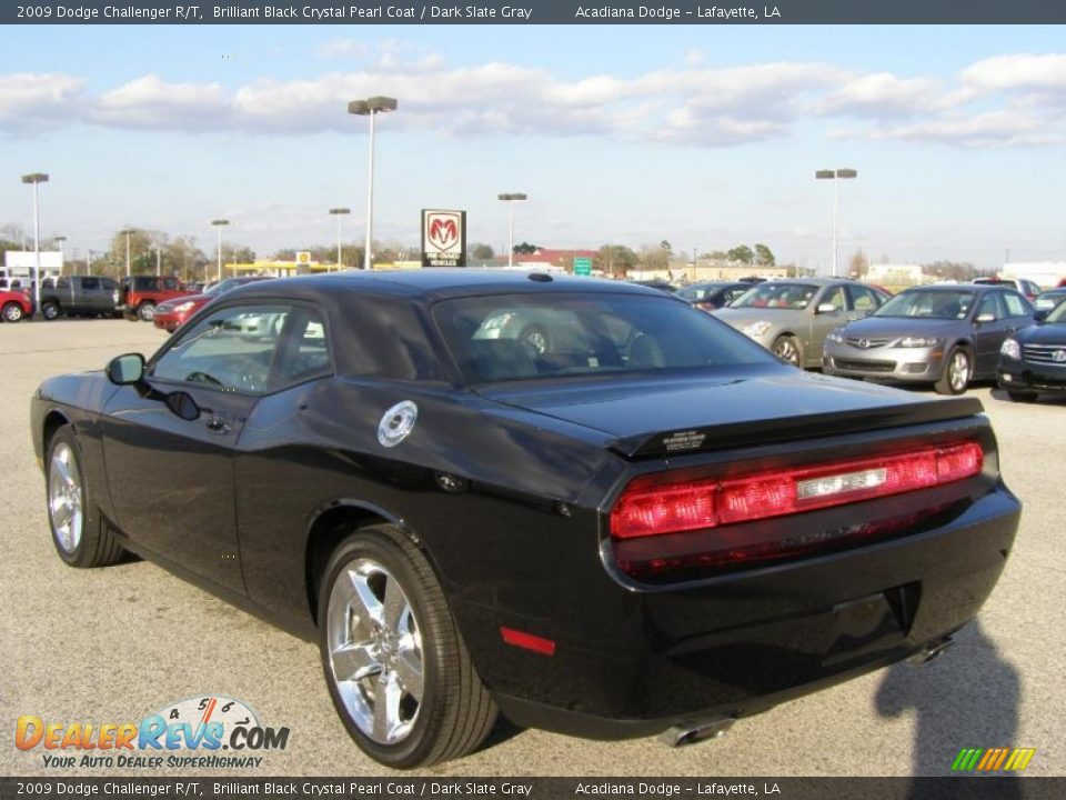 2009 Dodge Challenger R/T Brilliant Black Crystal Pearl Coat / Dark Slate Gray Photo #5