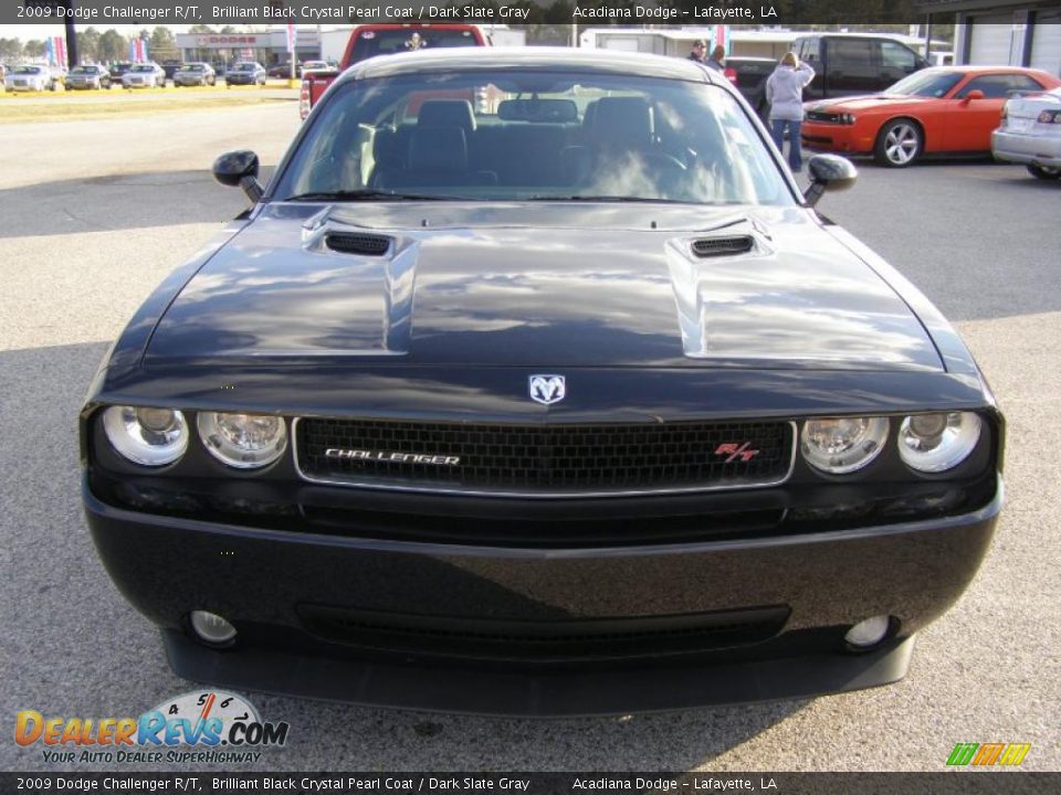 2009 Dodge Challenger R/T Brilliant Black Crystal Pearl Coat / Dark Slate Gray Photo #8