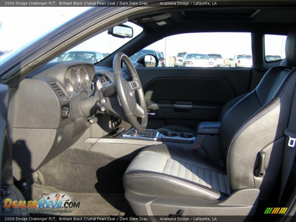 2009 Dodge Challenger R/T Brilliant Black Crystal Pearl Coat / Dark Slate Gray Photo #9