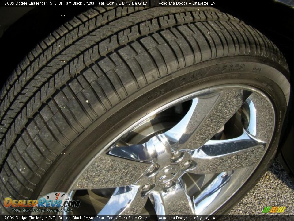 2009 Dodge Challenger R/T Brilliant Black Crystal Pearl Coat / Dark Slate Gray Photo #12