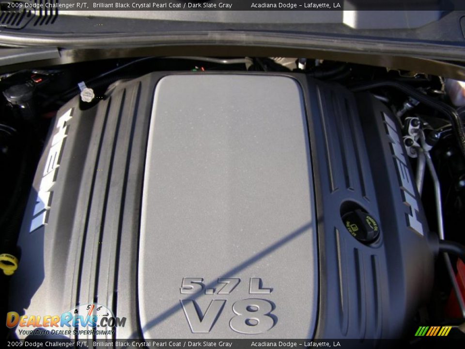 2009 Dodge Challenger R/T Brilliant Black Crystal Pearl Coat / Dark Slate Gray Photo #15