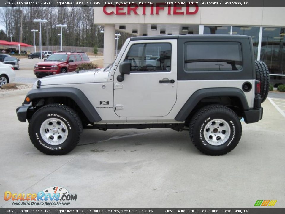 2007 Jeep Wrangler X 4x4 Bright Silver Metallic / Dark Slate Gray/Medium Slate Gray Photo #3