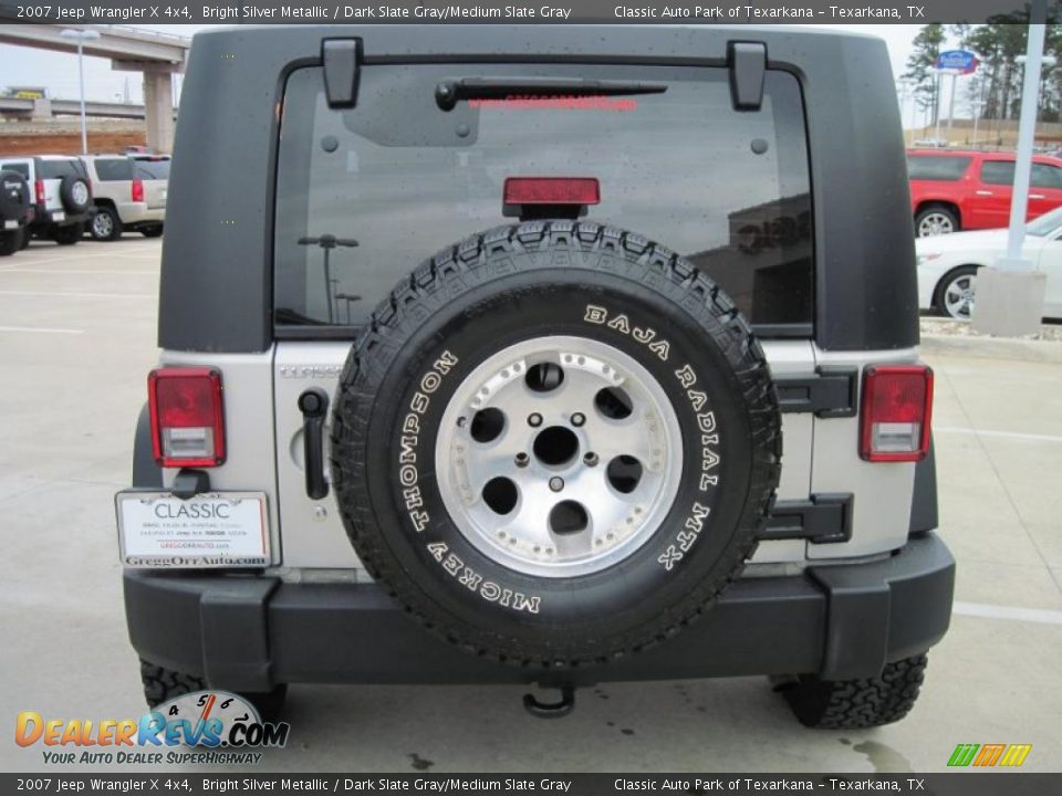 2007 Jeep Wrangler X 4x4 Bright Silver Metallic / Dark Slate Gray/Medium Slate Gray Photo #6