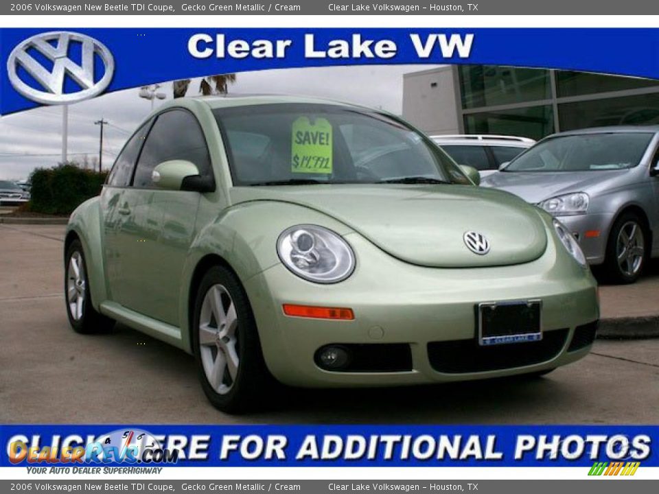 2006 Volkswagen New Beetle TDI Coupe Gecko Green Metallic / Cream Photo #1