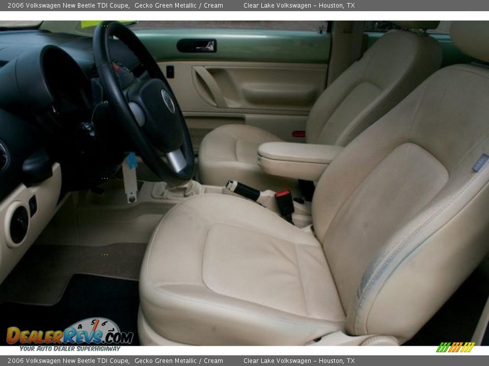 2006 Volkswagen New Beetle TDI Coupe Gecko Green Metallic / Cream Photo #16