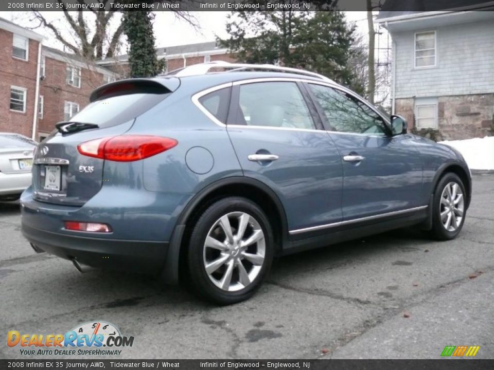 2008 Infiniti EX 35 Journey AWD Tidewater Blue / Wheat Photo #5