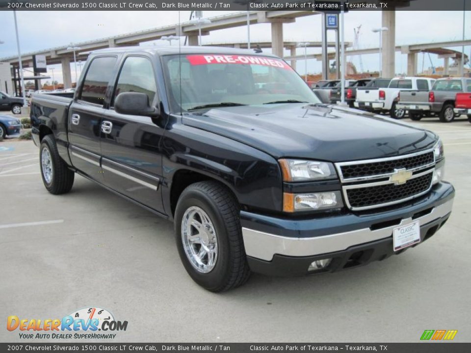 2007 Chevrolet Silverado 1500 Classic LT Crew Cab Dark Blue Metallic / Tan Photo #2