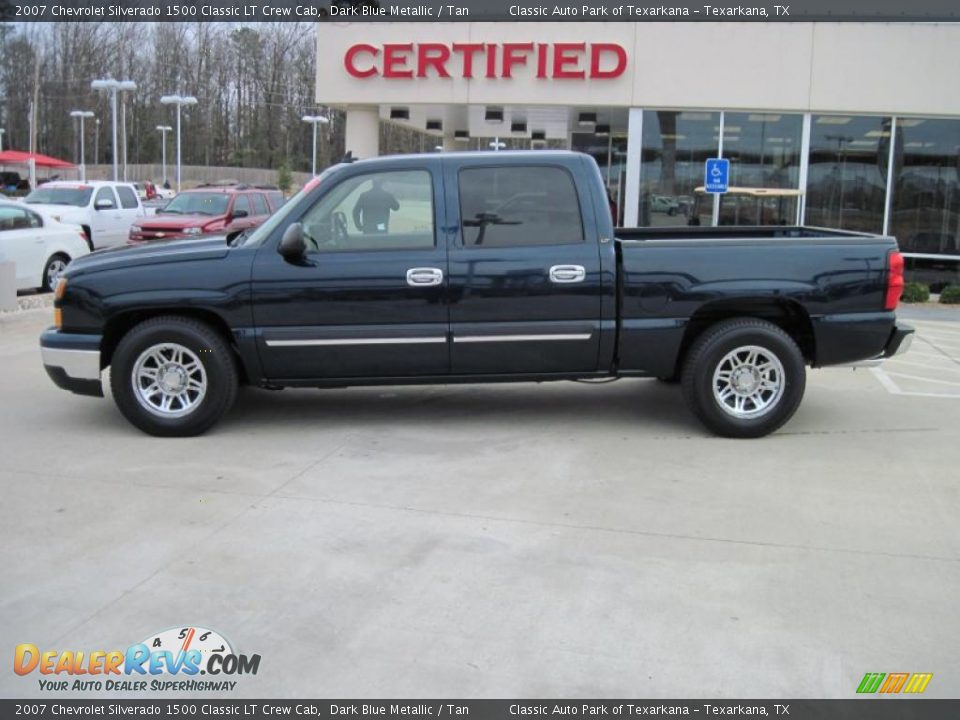 2007 Chevrolet Silverado 1500 Classic LT Crew Cab Dark Blue Metallic / Tan Photo #3