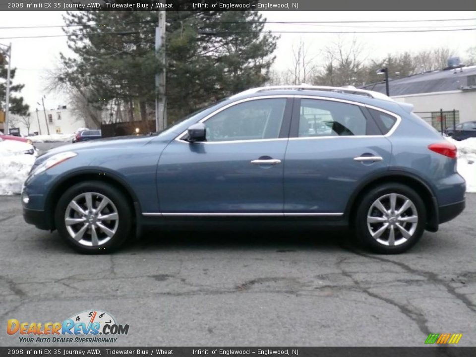 2008 Infiniti EX 35 Journey AWD Tidewater Blue / Wheat Photo #8