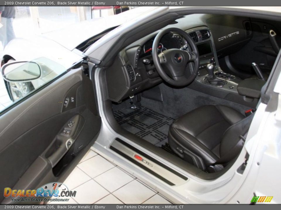 2009 Chevrolet Corvette Z06 Blade Silver Metallic / Ebony Photo #10