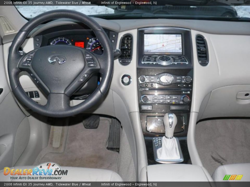 2008 Infiniti EX 35 Journey AWD Tidewater Blue / Wheat Photo #13