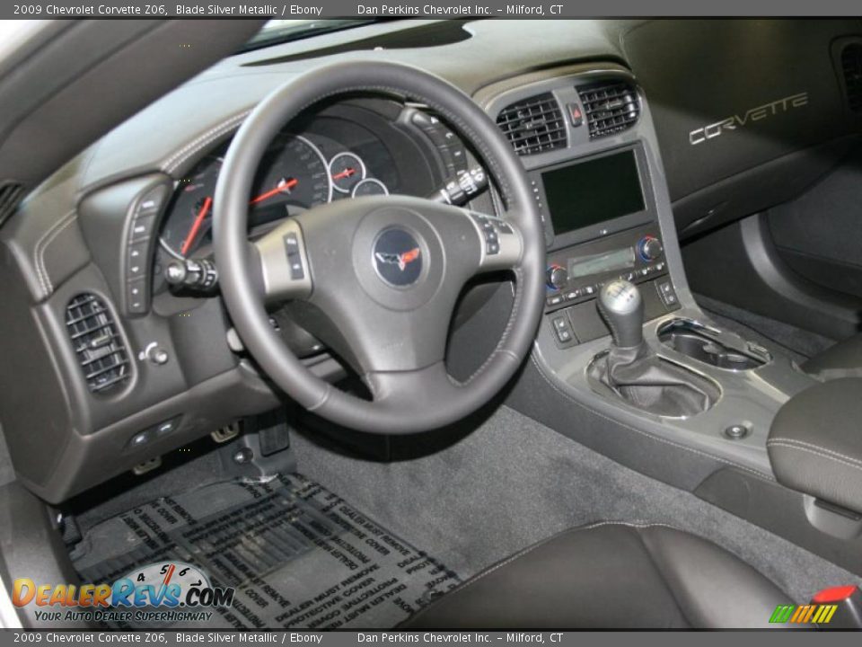 2009 Chevrolet Corvette Z06 Blade Silver Metallic / Ebony Photo #11