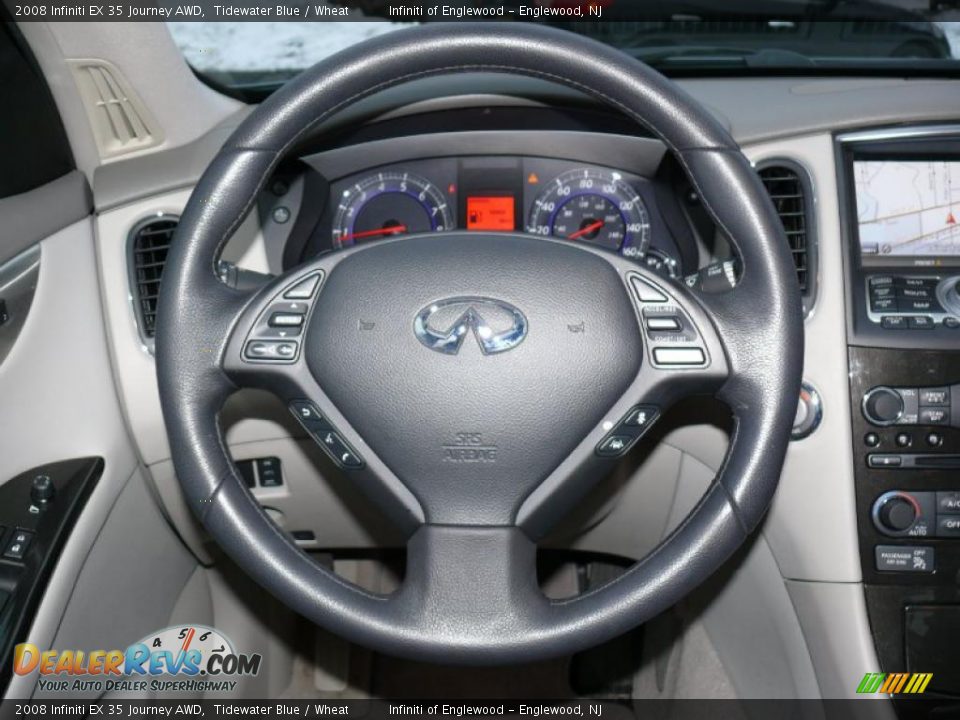 2008 Infiniti EX 35 Journey AWD Tidewater Blue / Wheat Photo #14