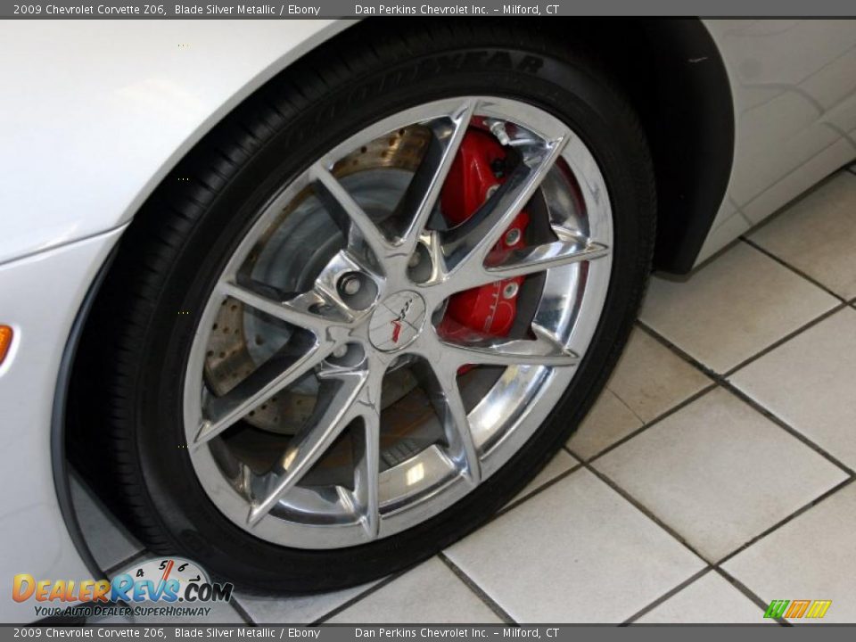 2009 Chevrolet Corvette Z06 Blade Silver Metallic / Ebony Photo #16