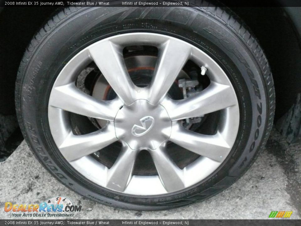 2008 Infiniti EX 35 Journey AWD Tidewater Blue / Wheat Photo #31