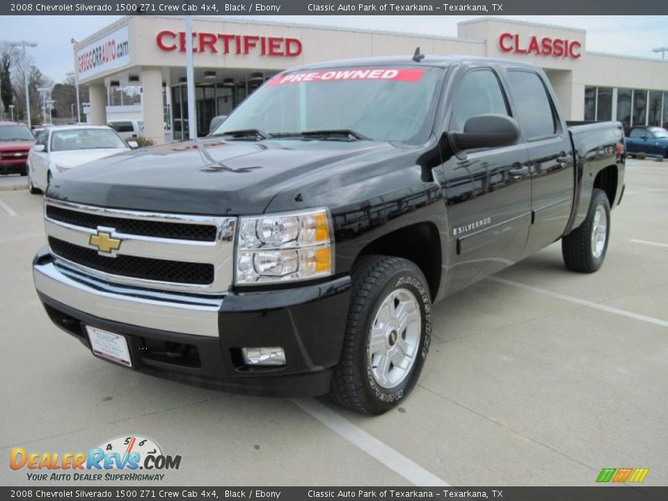 2008 Chevrolet Silverado 1500 Z71 Crew Cab 4x4 Black / Ebony Photo #1
