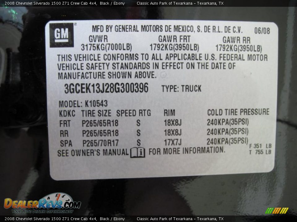 2008 Chevrolet Silverado 1500 Z71 Crew Cab 4x4 Black / Ebony Photo #12