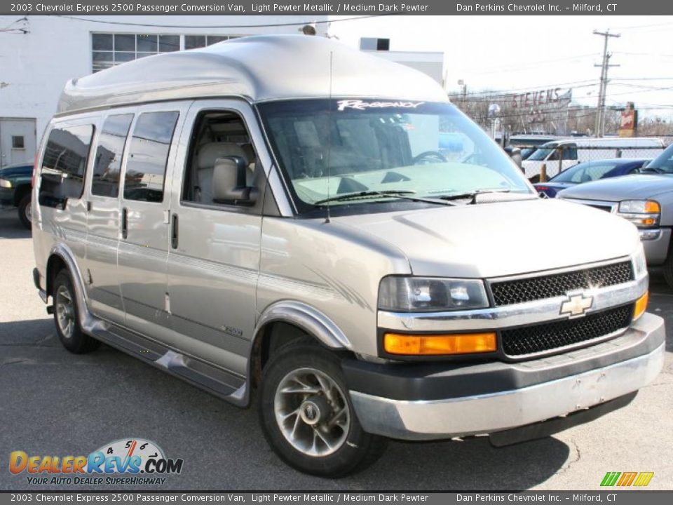 2003 Chevrolet Express 2500 Passenger Conversion Van Light Pewter Metallic / Medium Dark Pewter Photo #3