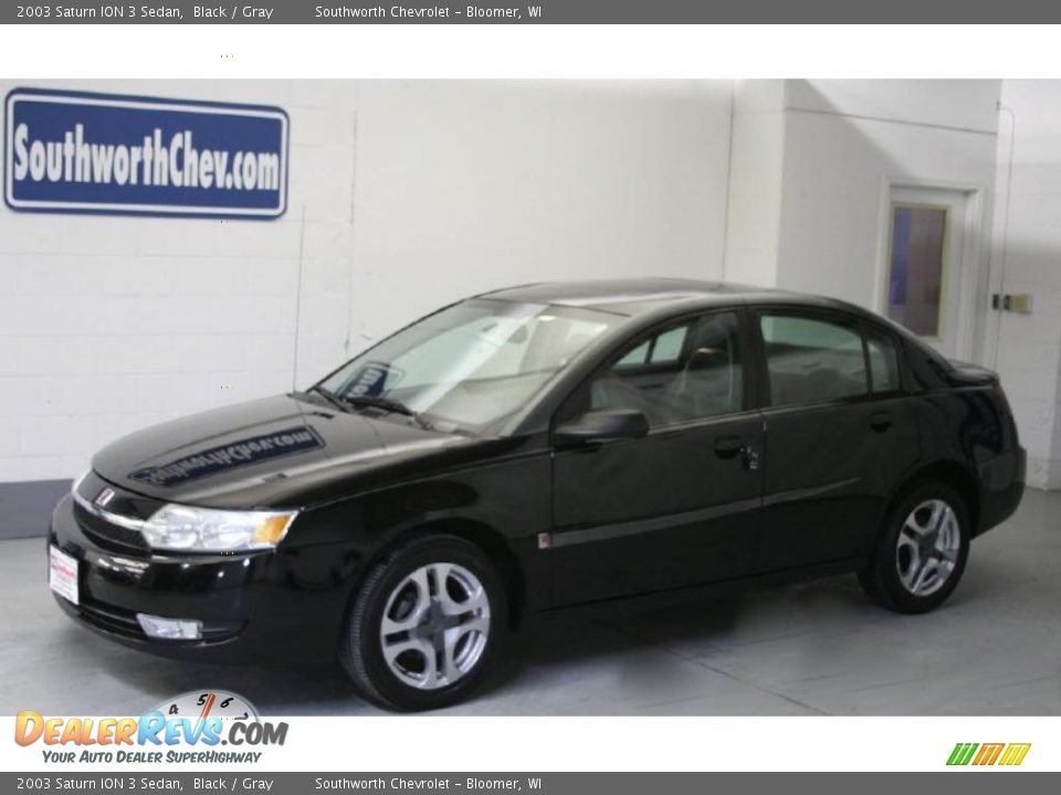 2003 Saturn ION 3 Sedan Black / Gray Photo #1