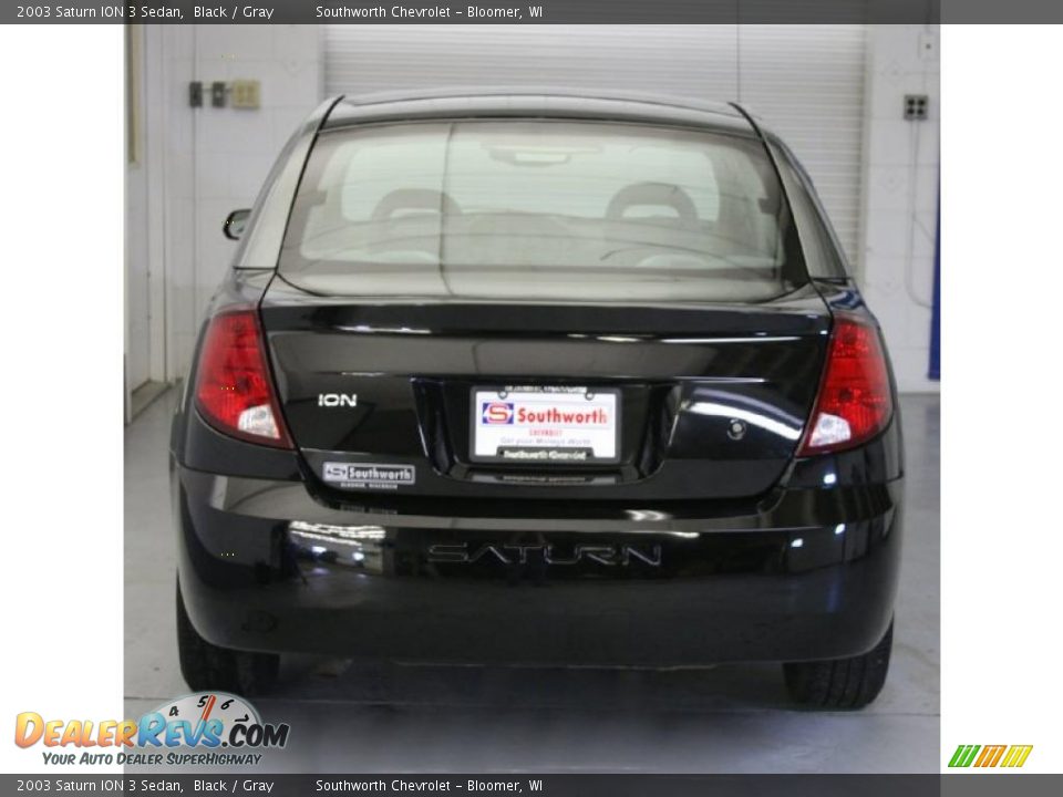 2003 Saturn ION 3 Sedan Black / Gray Photo #3