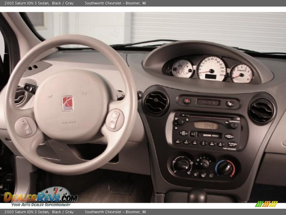 2003 Saturn ION 3 Sedan Black / Gray Photo #7