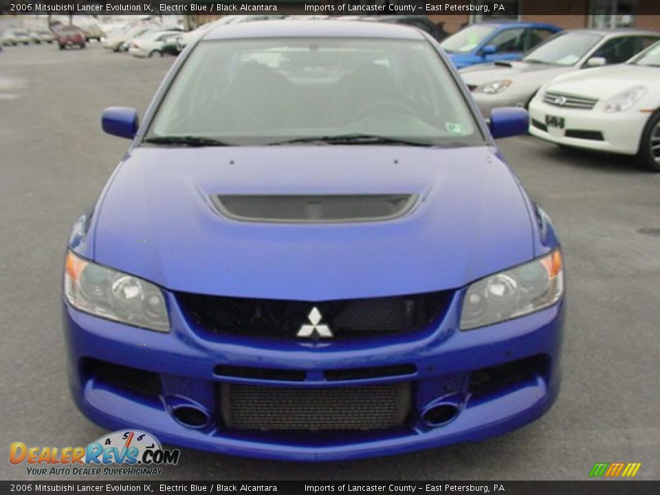 2006 Mitsubishi Lancer Evolution IX Electric Blue / Black Alcantara Photo #2