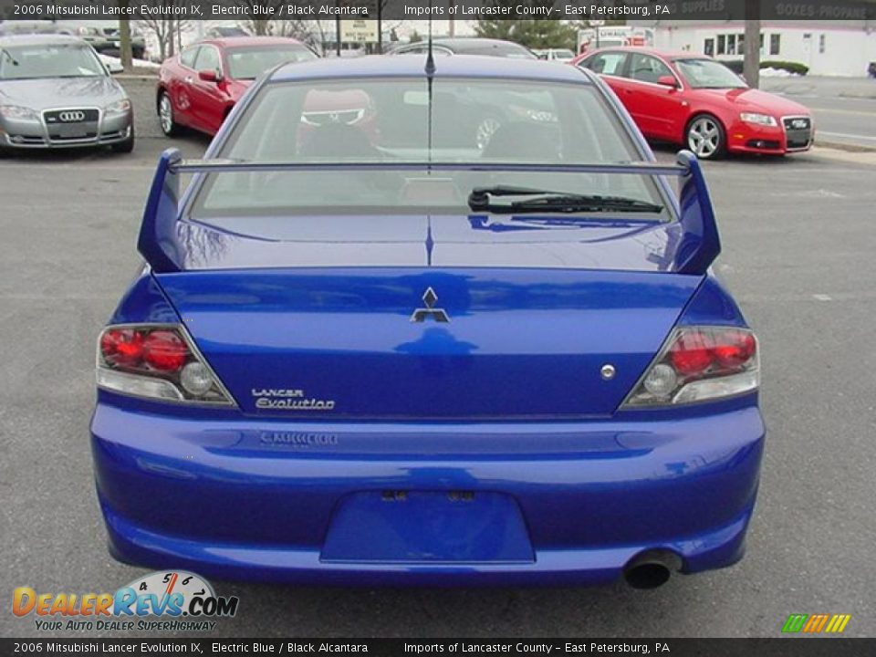 2006 Mitsubishi Lancer Evolution IX Electric Blue / Black Alcantara Photo #10