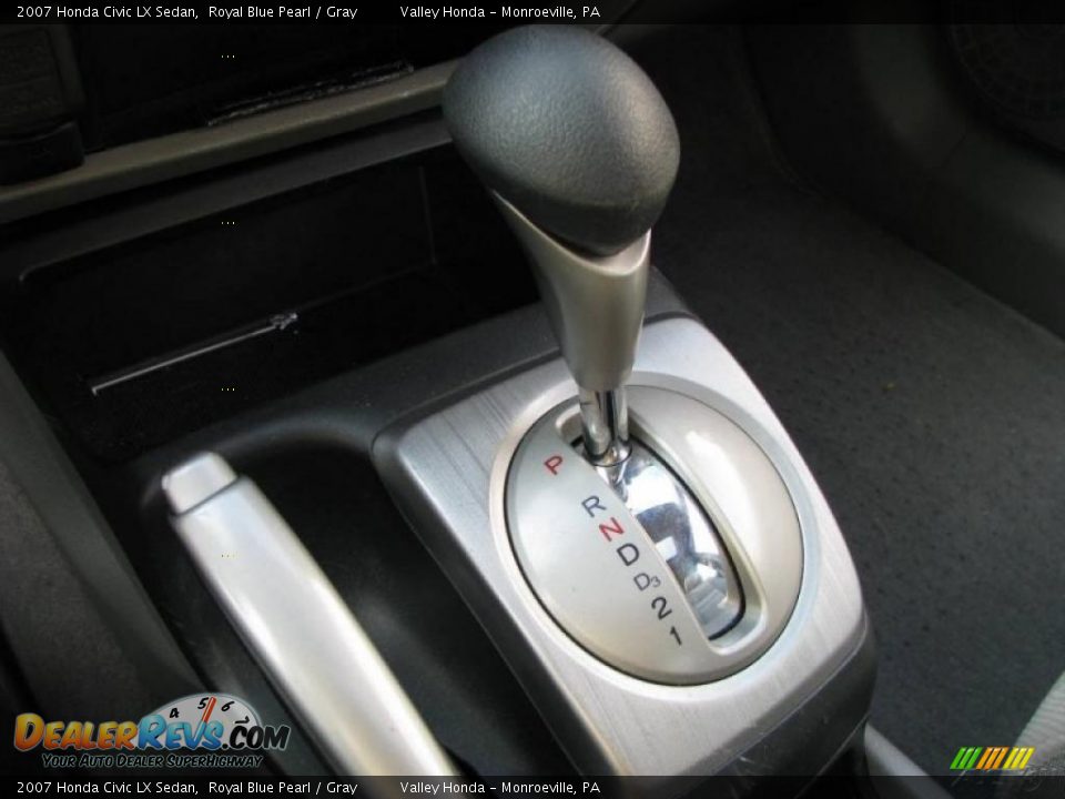 2007 Honda Civic LX Sedan Royal Blue Pearl / Gray Photo #8