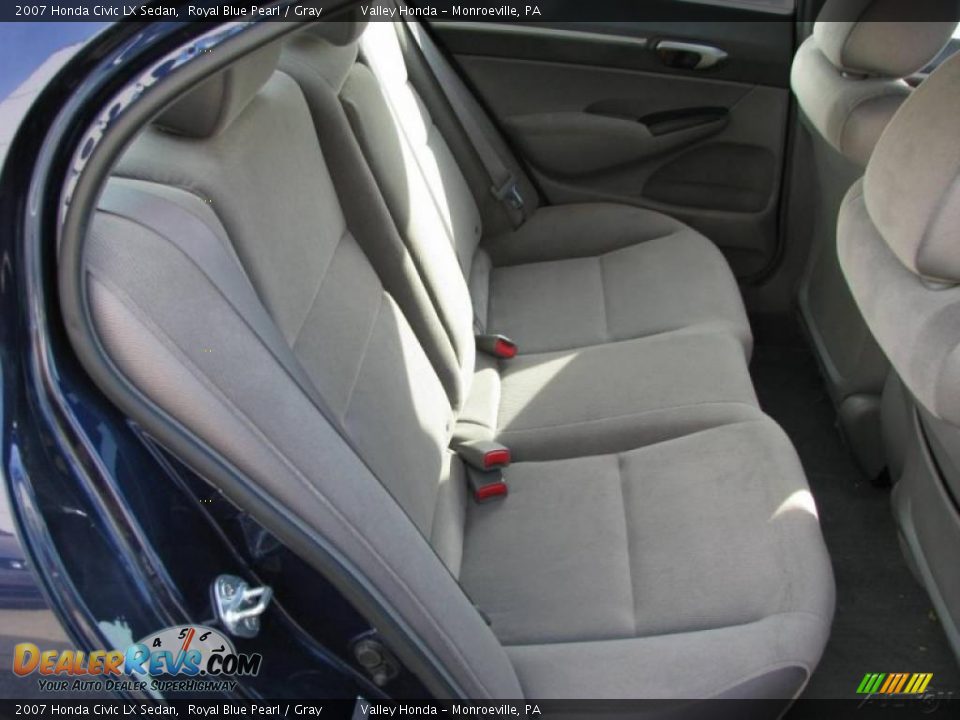 2007 Honda Civic LX Sedan Royal Blue Pearl / Gray Photo #10
