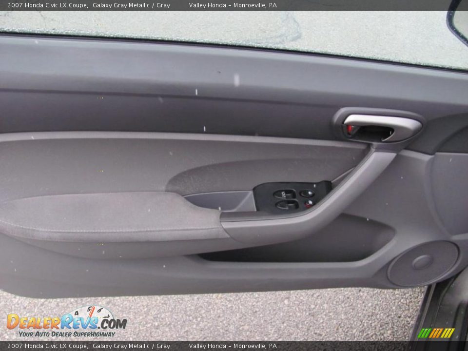 2007 Honda Civic LX Coupe Galaxy Gray Metallic / Gray Photo #9