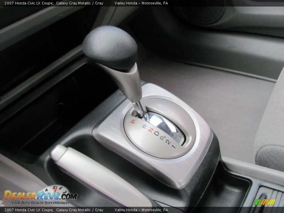 2007 Honda Civic LX Coupe Galaxy Gray Metallic / Gray Photo #10