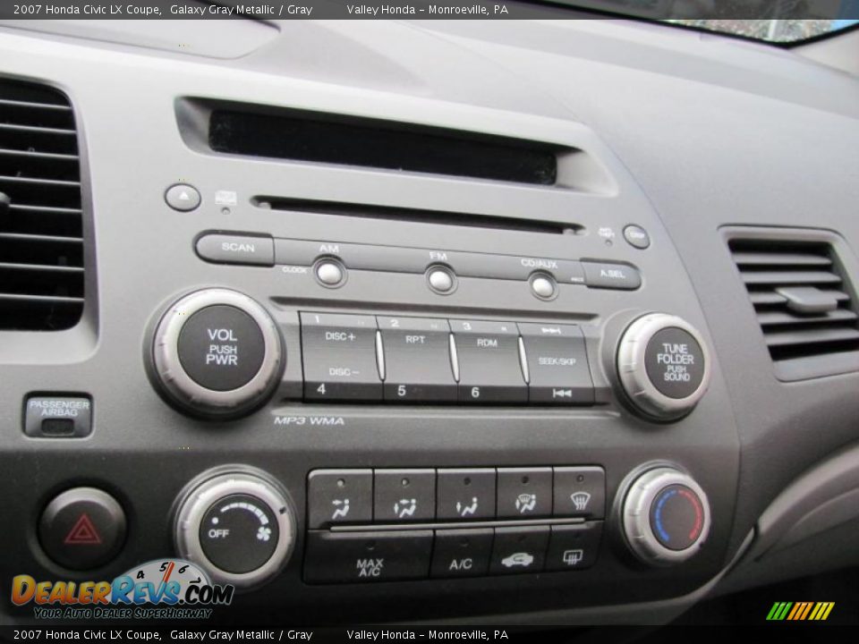 2007 Honda Civic LX Coupe Galaxy Gray Metallic / Gray Photo #11