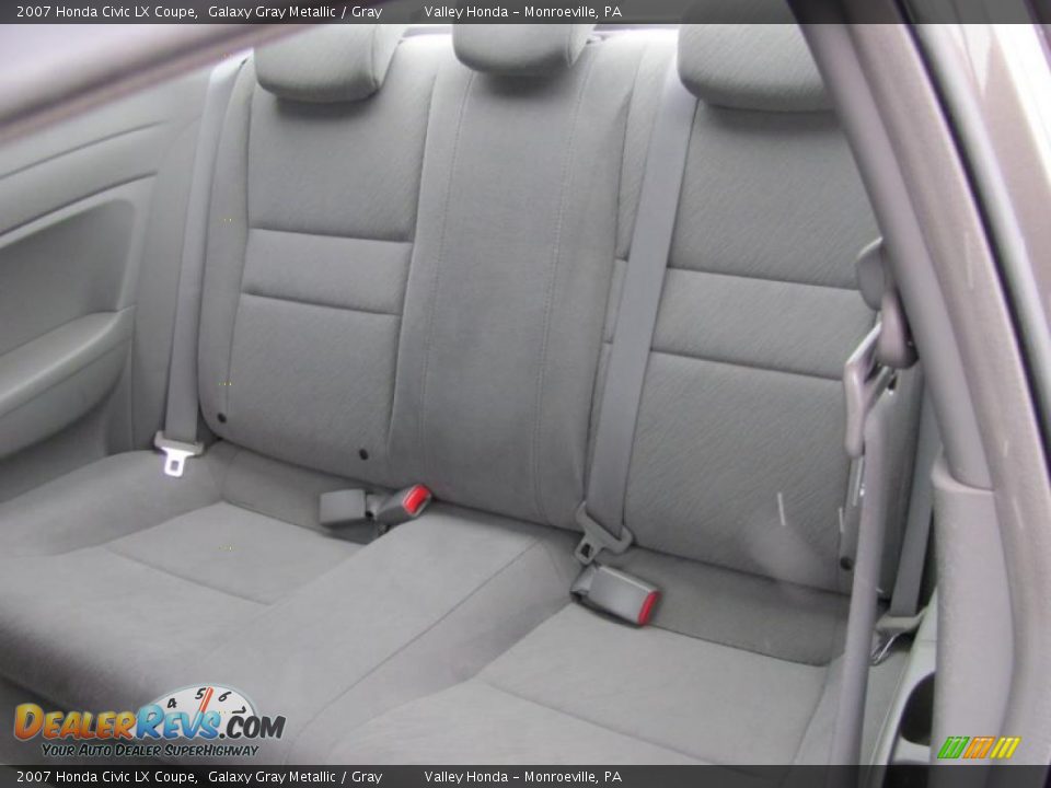 2007 Honda Civic LX Coupe Galaxy Gray Metallic / Gray Photo #13