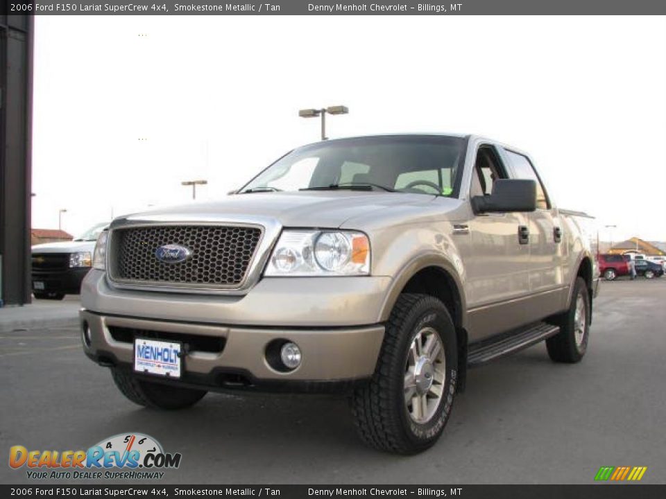 2006 Ford F150 Lariat SuperCrew 4x4 Smokestone Metallic / Tan Photo #2
