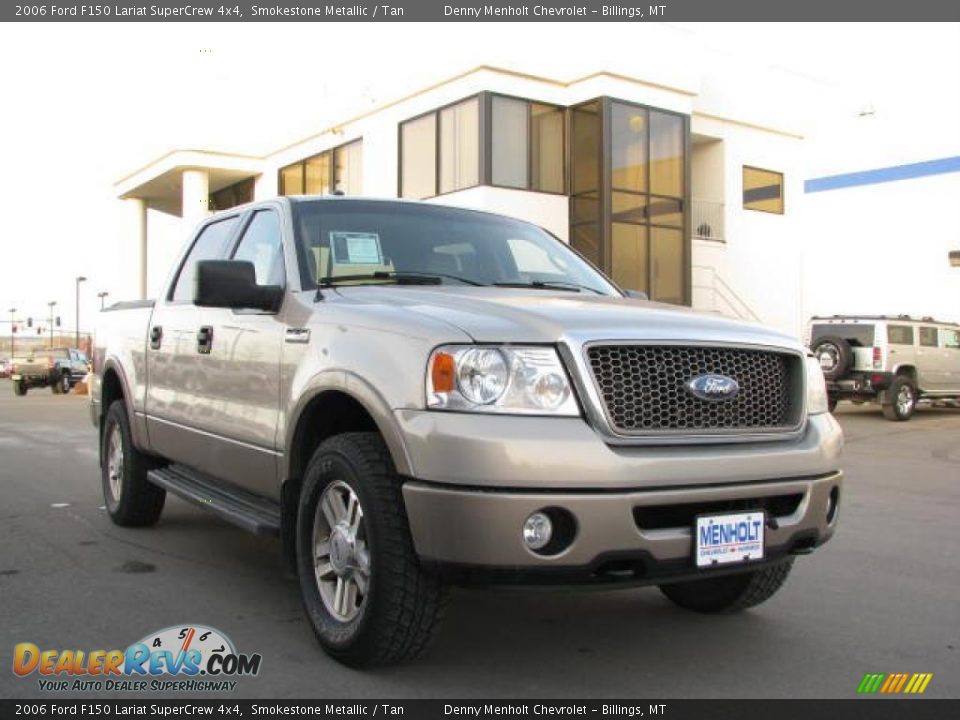 2006 Ford F150 Lariat SuperCrew 4x4 Smokestone Metallic / Tan Photo #3