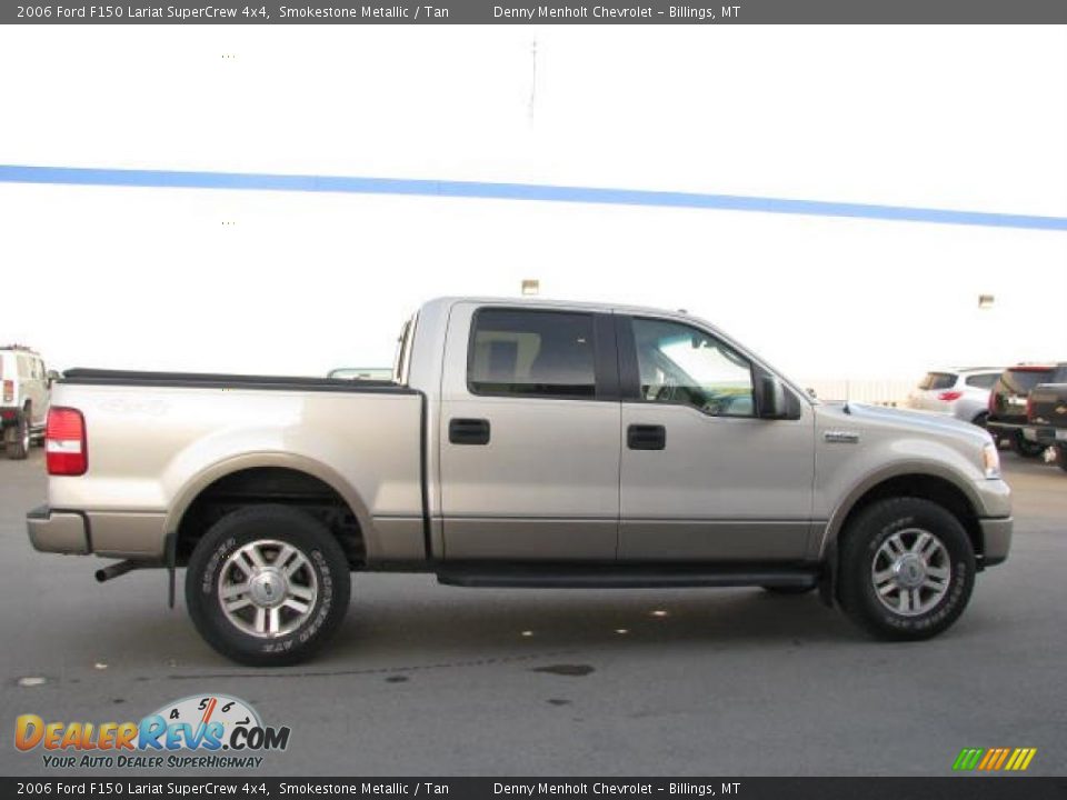 2006 Ford F150 Lariat SuperCrew 4x4 Smokestone Metallic / Tan Photo #5