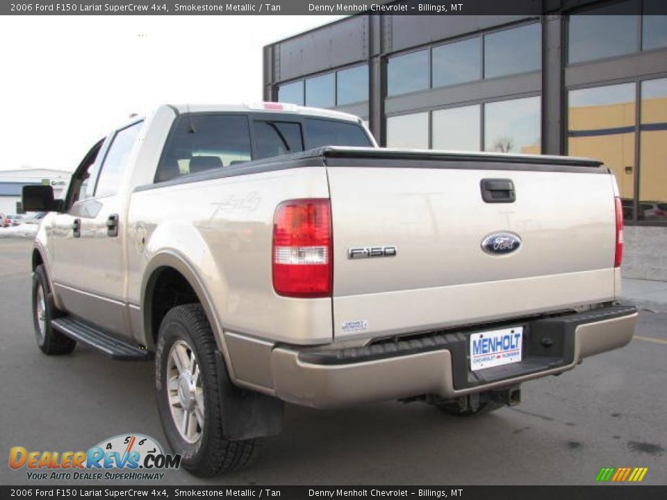 2006 Ford F150 Lariat SuperCrew 4x4 Smokestone Metallic / Tan Photo #7
