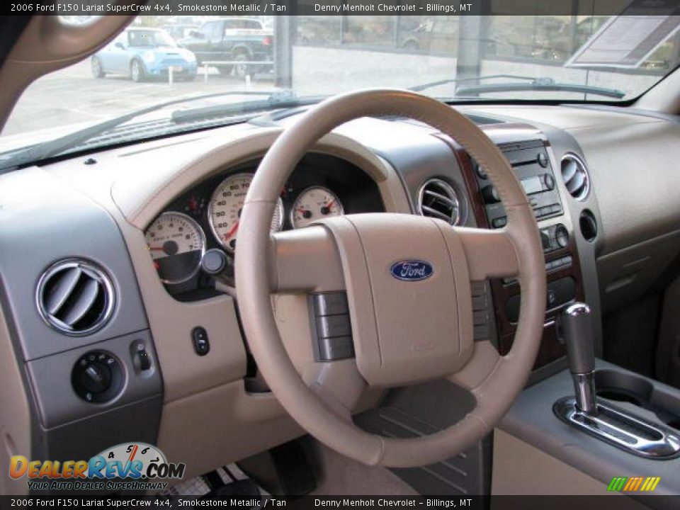 2006 Ford F150 Lariat SuperCrew 4x4 Smokestone Metallic / Tan Photo #13