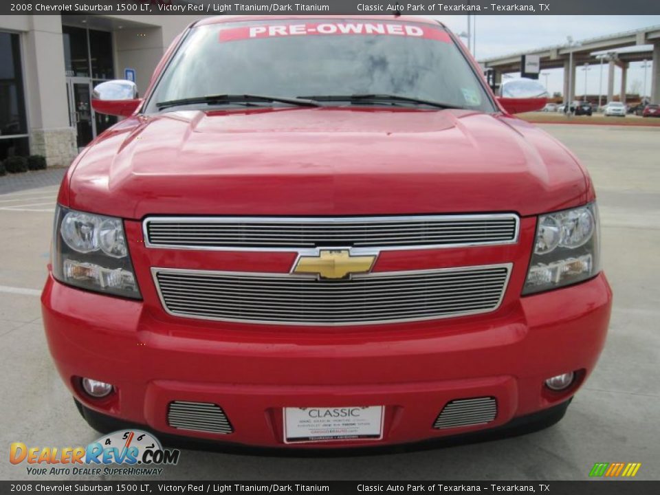 2008 Chevrolet Suburban 1500 LT Victory Red / Light Titanium/Dark Titanium Photo #5
