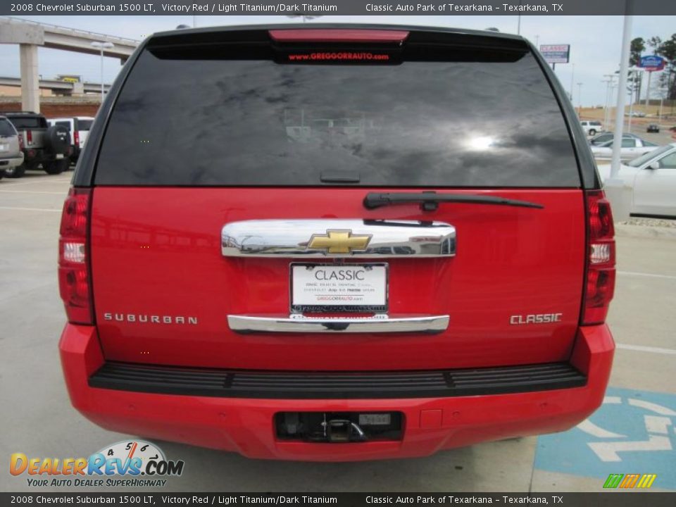 2008 Chevrolet Suburban 1500 LT Victory Red / Light Titanium/Dark Titanium Photo #6