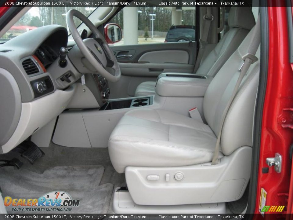 2008 Chevrolet Suburban 1500 LT Victory Red / Light Titanium/Dark Titanium Photo #9