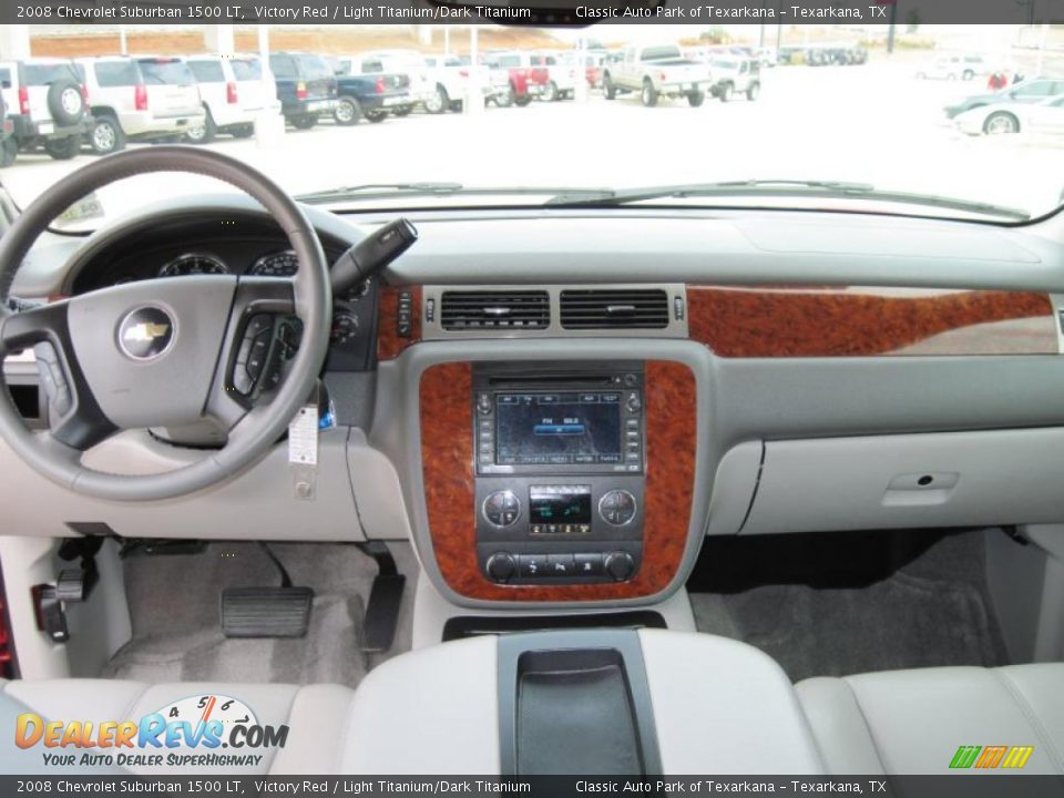 2008 Chevrolet Suburban 1500 LT Victory Red / Light Titanium/Dark Titanium Photo #11