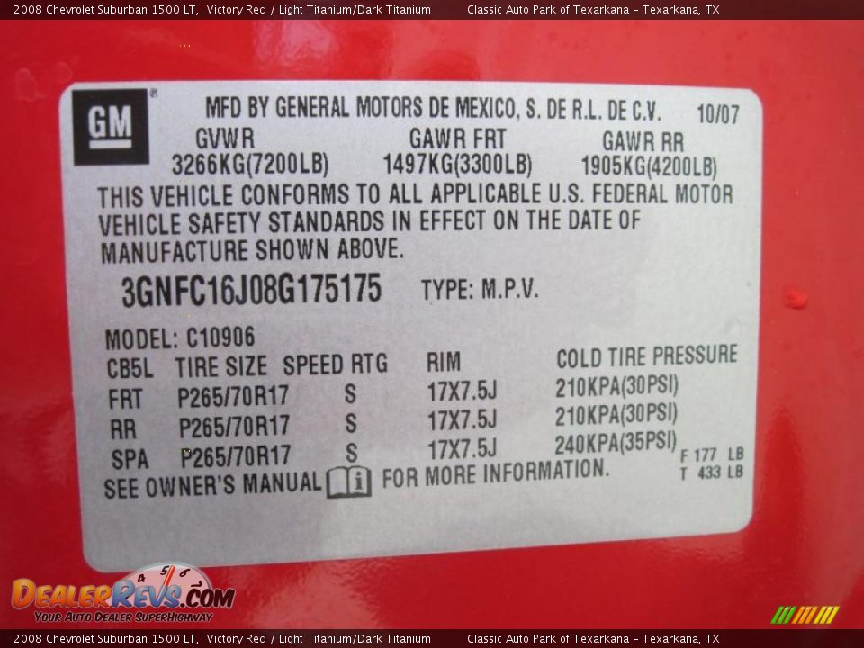 2008 Chevrolet Suburban 1500 LT Victory Red / Light Titanium/Dark Titanium Photo #15