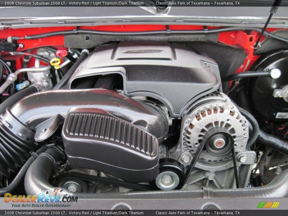 2008 Chevrolet Suburban 1500 LT Victory Red / Light Titanium/Dark Titanium Photo #16
