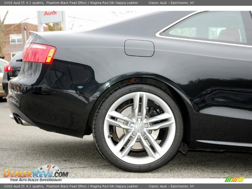 2009 Audi S5 4.2 quattro Phantom Black Pearl Effect / Magma Red Silk Nappa Leather Photo #6