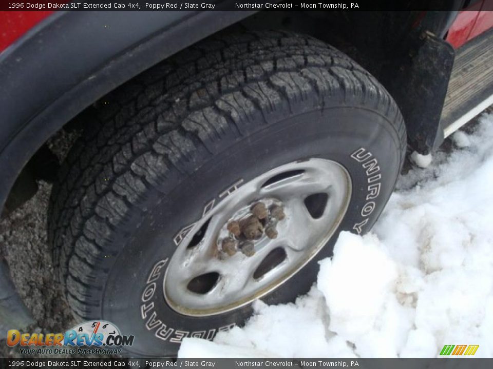 1996 Dodge Dakota SLT Extended Cab 4x4 Poppy Red / Slate Gray Photo #6